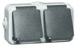 Peha - Steckdose SCHUKO 2fach, grau
