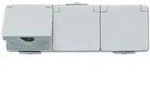 Jung WG 600 - SCHUKO-Dreifach-Steckdose- waagerecht