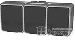 ELSO Aqua Top, Steckdose 3-fach, waagerecht, Steckklemme, IP44, licht-/basaltgrau