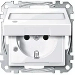 Merten SCHUKO-Steckdose, System M, mit Klappdeckel, Kontrolllicht und...
