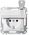 Merten SCHUKO-Steckdose, System M, mitKlappdeckel, abschlie&szlig;bar, versch.
