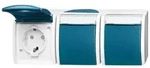Busch-Jaeger ocean SCHUKO&reg; Steckdose Safety+ mit Beschriftungsfeld, 3-fach