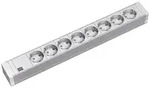 Bachmann 19 Zoll Steckdosenleiste 8-fach, 2m Zuleitung mit Schuko-Stecker, grau