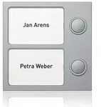 Portier Tastenmodul 2 Tasten (silber)