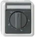 Gira IP 44 Zeitschalter 2-polig, 16 A 250 V~ mit Beschriftungsfeld, 120 Minuten