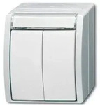 Busch-Jaeger ocean Doppeltaster/Serientaster (alpinwei&szlig;)
