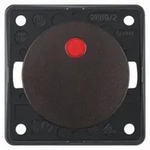 Integro FLOW-Kontroll-Ausschalter 2-polig mit Aufdruck "0" - Linse ( braun matt)