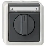 Gira IP 44 Jalousietaster/-schalter 1polig mit Beschriftungsfeld (grau)