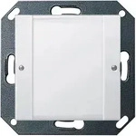 Gira Tastsensor 2 1fach 24 V potenzialfrei mit Beschriftungsfeld, Klar / Reinwei&szlig;