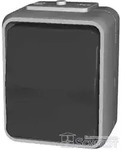ELSO Aqua Top, Taster, 1 Schlie&szlig;er, Steckklemme, IP44, licht-/basaltgrau
