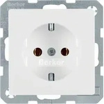 BerkerSCHUKO-Steckdose mit erh&ouml;htem Ber&uuml;hrungsschutz (polarwei&szlig;, samt)