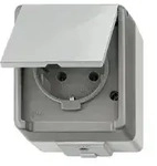Siemens Delta Fl&auml;che Schuko-Steckdose IP44
