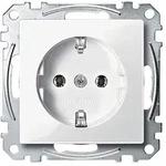 Merten SCHUKO-Steckdose, System M, mit Schraubklemmen (polarwei&szlig; gl&auml;nzend)
