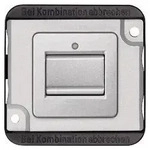 Aus/Wechsel-Kontrollschalter-Einsatz, 1‐polig(mattsilber)