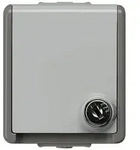 Siemens Delta Fl&auml;che Schuko-Steckdose, Abschlie&szlig;bar IP44
