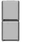 Siemens Delta Fl&auml;che Schuko-Steckdosen Kombination, 2x Schuko senkrecht IP44