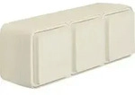 Berker W.1 - Steckdose SCHUKO 3fach, waagerecht mit Klappdeckel (polarwei&szlig;)