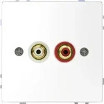 Merten Steckdose f&uuml;r Audio Anschluss, System Design, Lotoswei&szlig;