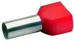 Zwillingsaderendh&uuml;lsen isoliert, 2 x 10mm2 / 14mm, rot, 100 St&uuml;ck