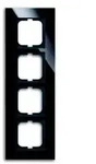 Abdeckrahmen carat, 4-fach (Glas schwarz)