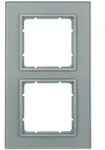 Berker Abdeckrahmen B.7 Glas, 2-fach (alu)