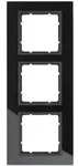 Berker Abdeckrahmen B.7 Glas, 3-fach (schwarz)
