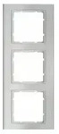 Abdeckrahmen B.3, 3-fach (Aluminium/polarwei&szlig;)