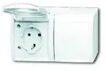 Busch-Jaeger ocean SCHUKO&reg; Steckdose 2-fach - waagerecht (alpinwei&szlig;)
