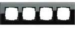 GIRA Abdeckrahmen 4-fach - Esprit (Glas schwarz)