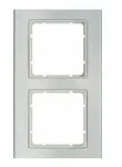 Abdeckrahmen B.3, 2-fach (Aluminium/polarwei&szlig;)