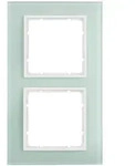 Berker Abdeckrahmen B.7 Glas, 2-fach (Glas/polarwei&szlig;)