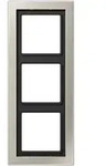 Rahmen LS-design - 3-fach (Edelstahl)