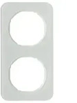 Abdeckrahmen R.1, 2-fach (Glas / polarwei&szlig;)