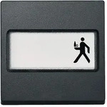 Merten Wippe mitSchriftfeld, System M (anthrazit matt)