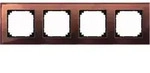 M-Plan Echtglasrahmen, 4fach (Mahagonibraun)