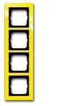Abdeckrahmen Busch-axcent, 4-fach (gelb)