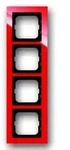 Abdeckrahmen Busch-axcent, 4-fach (rot)