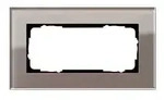 GIRA Abdeckrahmen Esprit , ohne Mittelsteg, 2-fach (Glas Umbra)