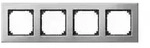 M-Plan Metallrahmen, 4fach (Platinsilber)