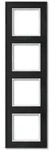 Jung Glasrahmen A creation, 4-fach (schwarz)