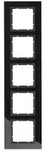 Berker Abdeckrahmen B.7 Glas, 5-fach (schwarz)