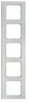 Abdeckrahmen B.3, 5-fach (Aluminium/polarwei&szlig;)