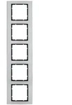 Berker Abdeckrahmen B.7 Alu, 5-fach (Alu/anthrazit)