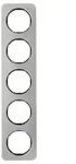 Abdeckrahmen R.1, 5-fach (edelstahl / schwarz)