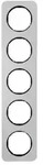 Abdeckrahmen R.1, 5-fach (alu / schwarz)