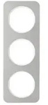 Abdeckrahmen R.1, 3-fach (edelstahl/ polarwei&szlig;)