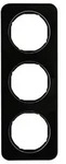 Abdeckrahmen R.1, 3-fach (Glas / schwarz)