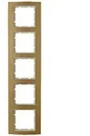 Abdeckrahmen B.3, 5-fach (gold/polarwei&szlig;)