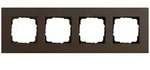 GIRA Abdeckrahmen 4-fach - Esprit (Linoleum-Multiplex Dunkelbraun)