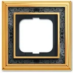 Busch-Jaeger Abdeckrahmen Busch-dynasty&reg;, 1-fach (Messing poliert, Dekor, anthrazit)